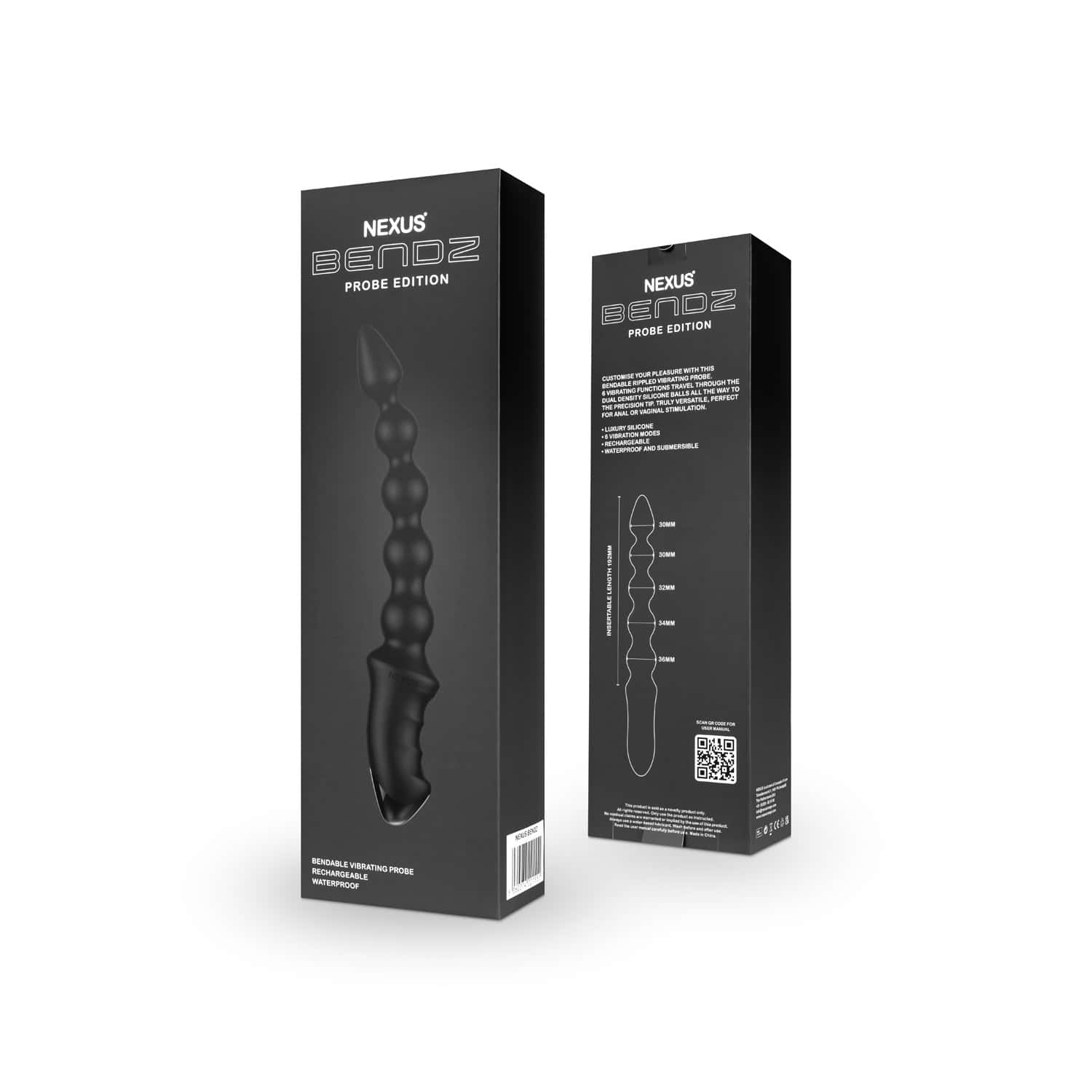Nexus Bendz 任意彎曲6頻震動後庭拉珠-Toys-L 玩巨撚