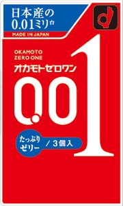 日本岡本0.01mm 加倍水潤安全套 － 3片-Toys-L 玩巨撚
