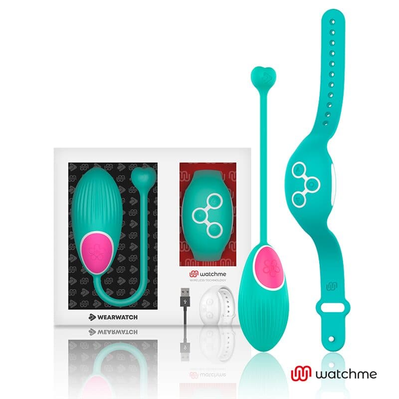 Watchme 手錶遙控U形無線震蛋 - 湖水綠色 / 黑色-Toys-L 玩巨撚