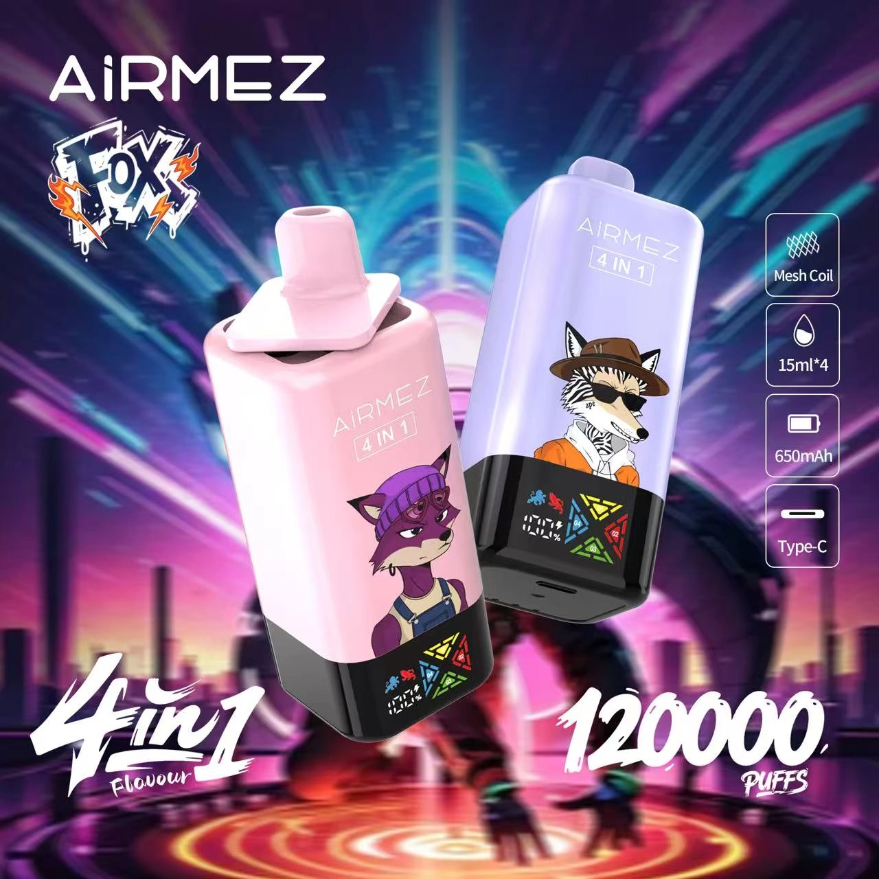Airmez FOX 12万パフ 4 IN 1