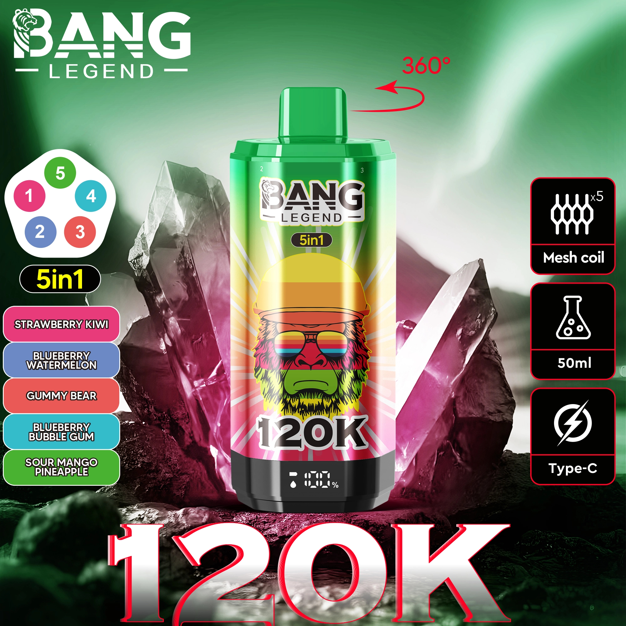 Bang Disposable Vape 120,000 Puffs（120Kパフ）