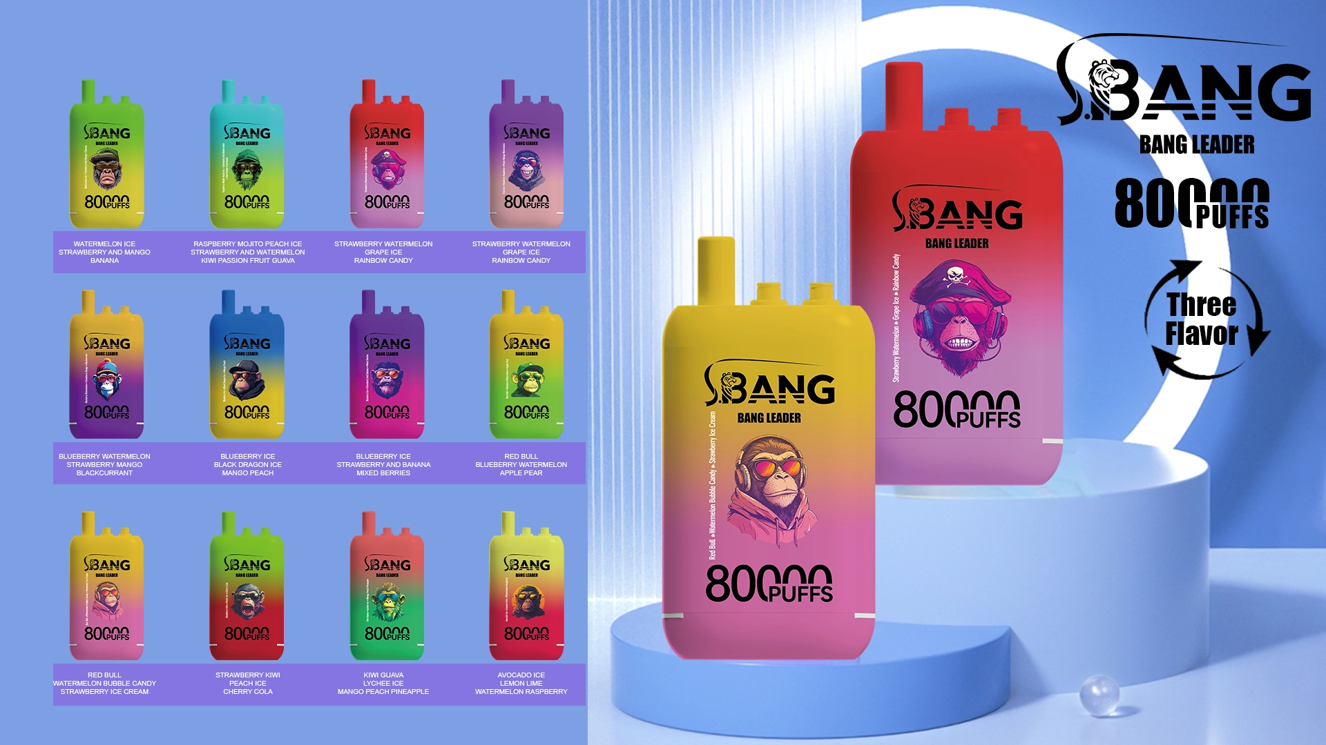 Bang Leader 80K Puffs 3 in 1