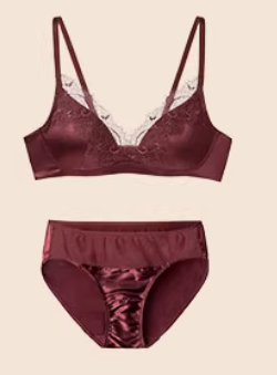 王妃蕾絲法式內衣緞面聚攏性感無鋼圈文胸罩套裝