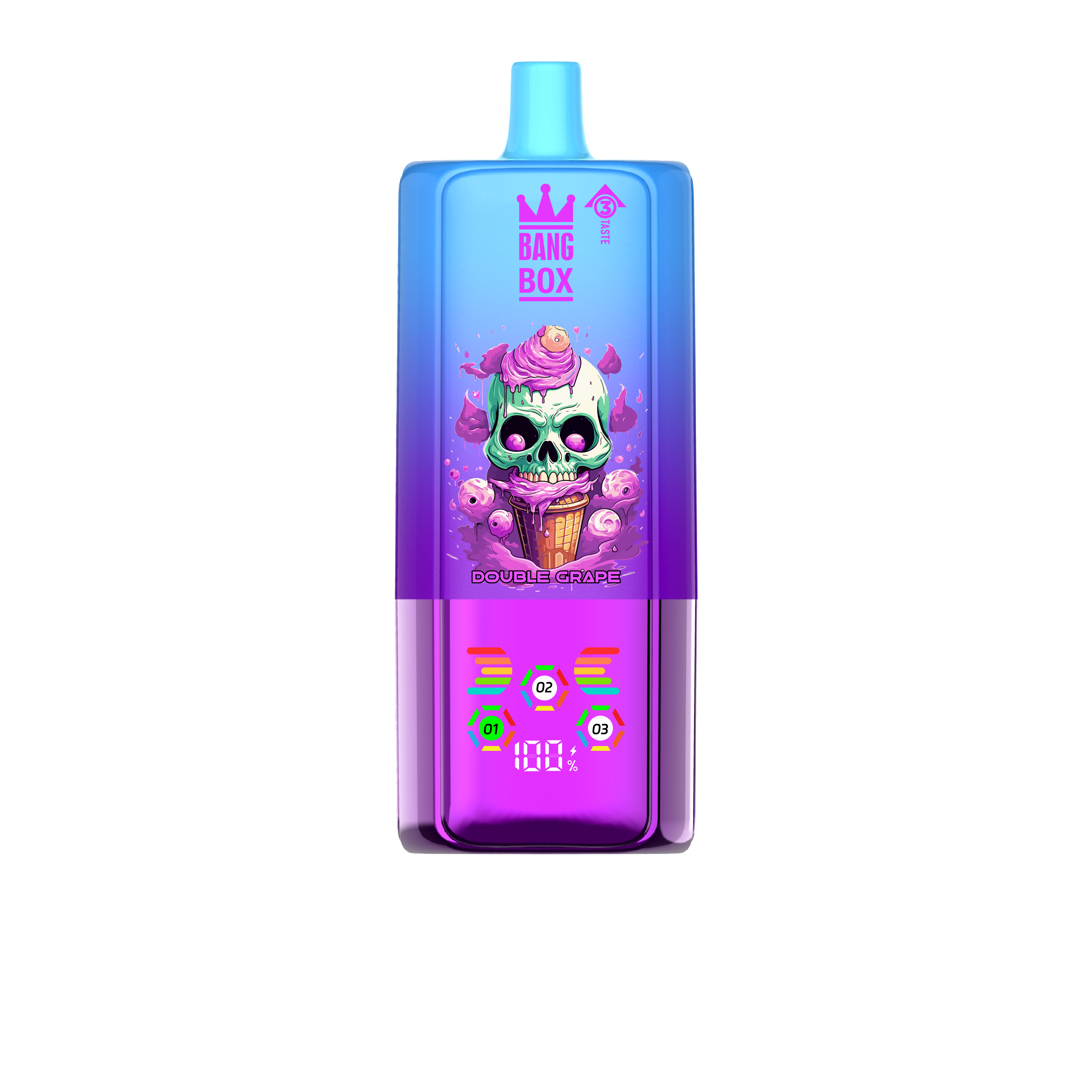 BANG BOX 80000 Puffs 3 in1 Flavor Disposable Vape - Double Grape + Strawberry Mango + Blueberry Sour Raspberry Ice