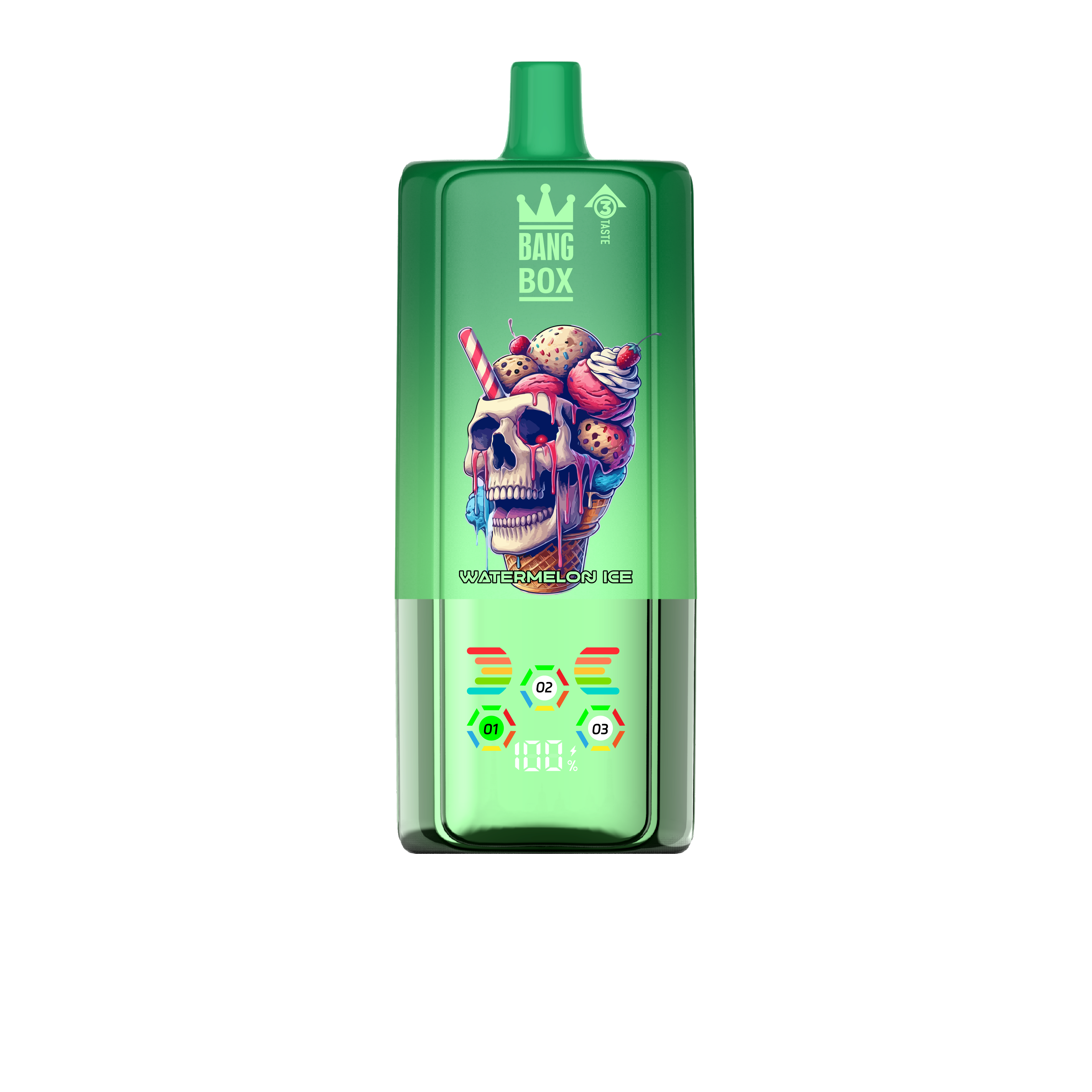 BANG BOX 80000 Puffs 3 in1 Flavor Disposable Vape - Watermelon Ice + Strawberry Ice Cream + Triple Melon