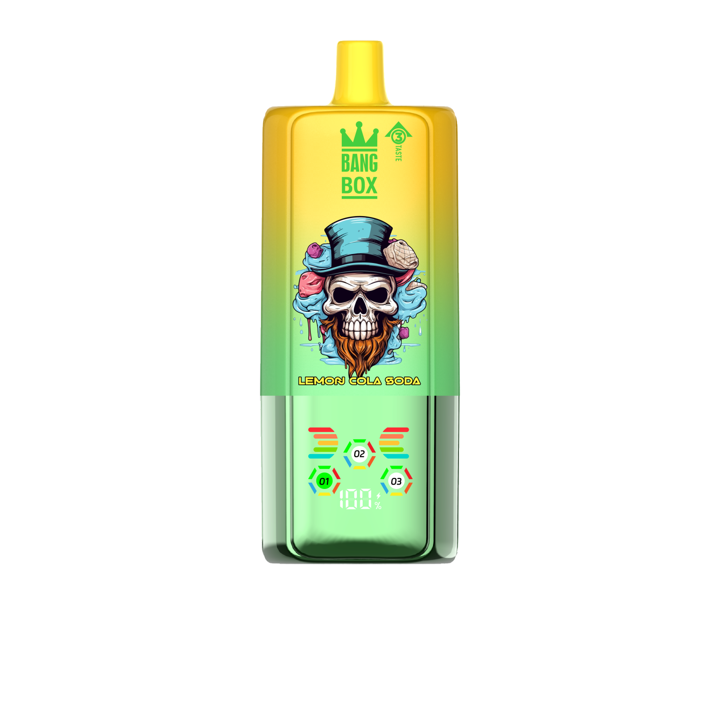 BANG BOX 80000 Puffs 3 in1 Flavor Disposable Vape - Lemon Cola Soda + Watermelon Gum + Black Dragon Ice