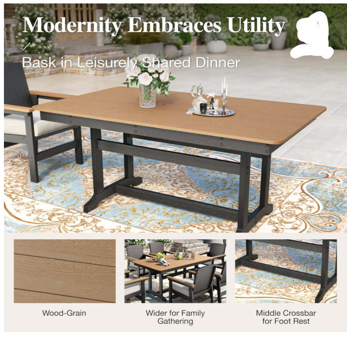 Patio Table and Chairs Set 7-Piece