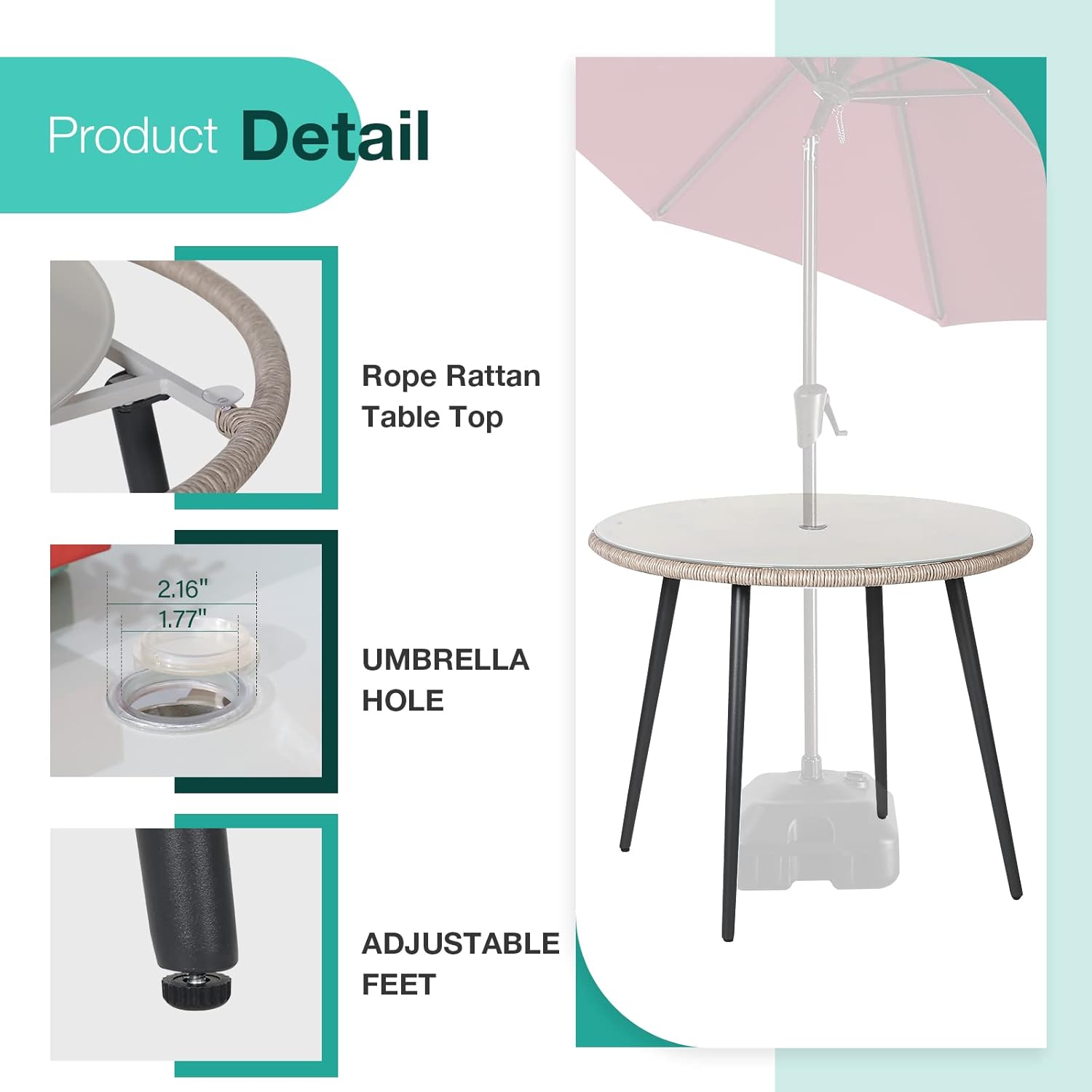 5-Piece Patio Dining Set