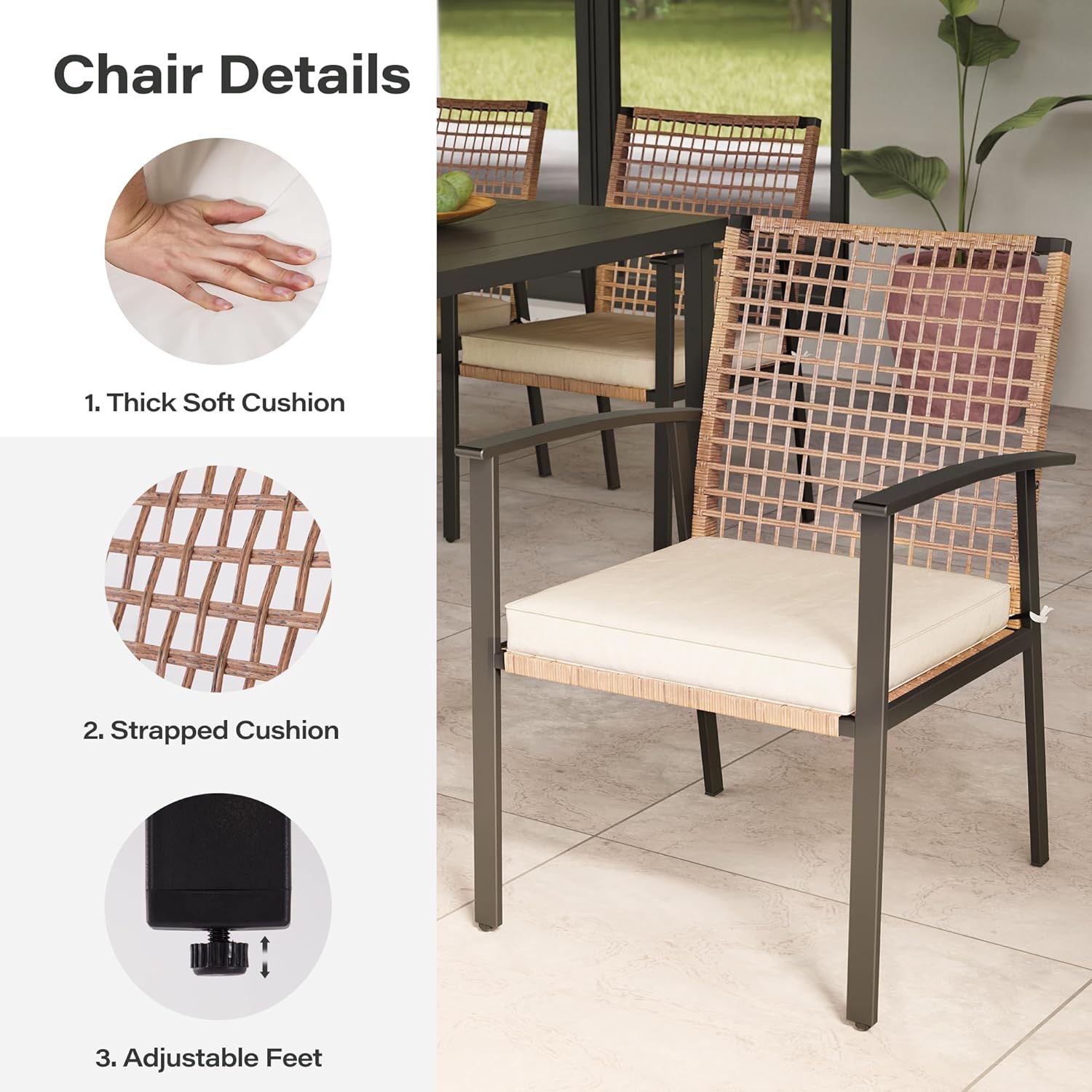 7 Pieces Patio Dining Set