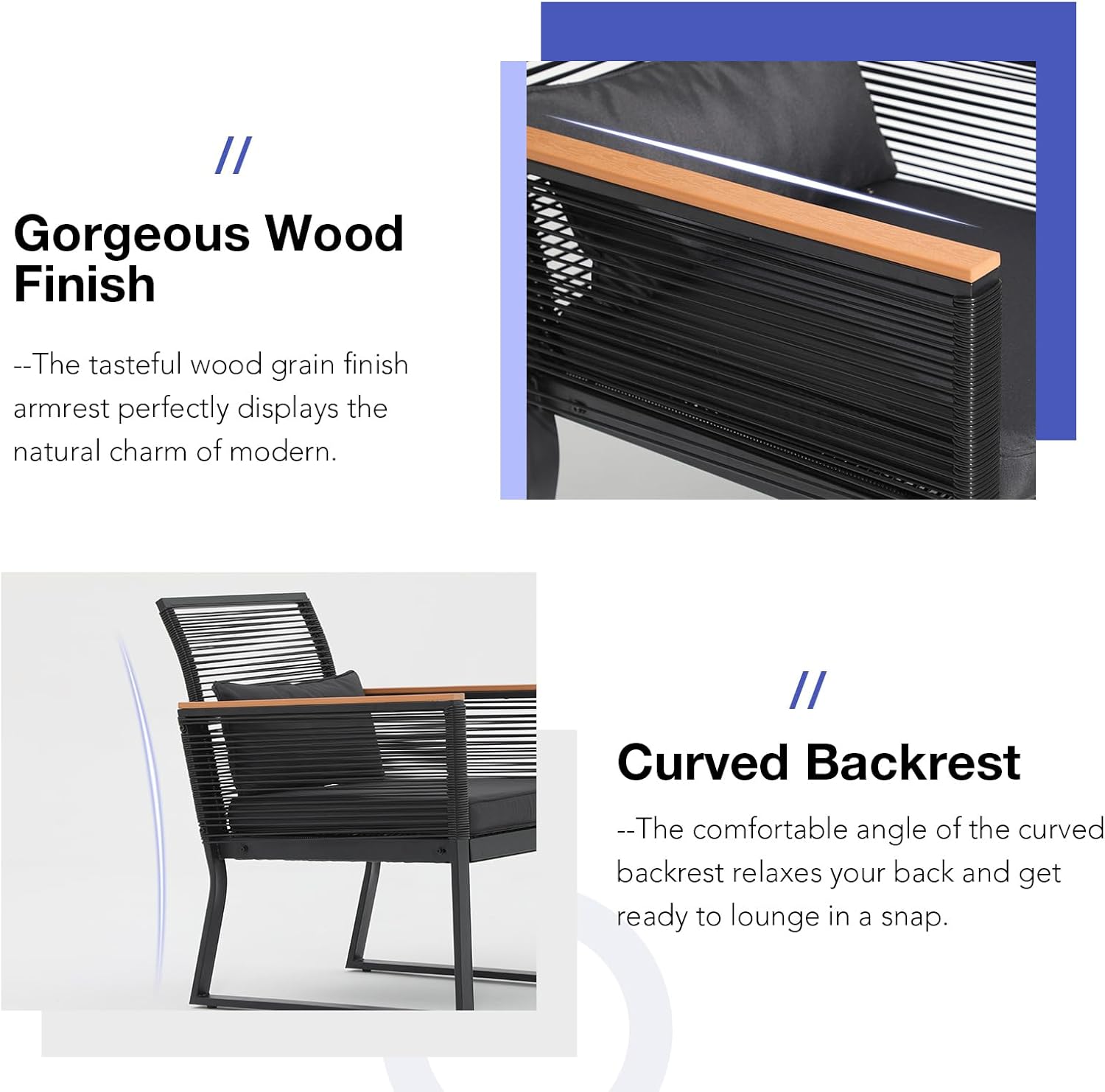 4 Piece Patio Furniture Set