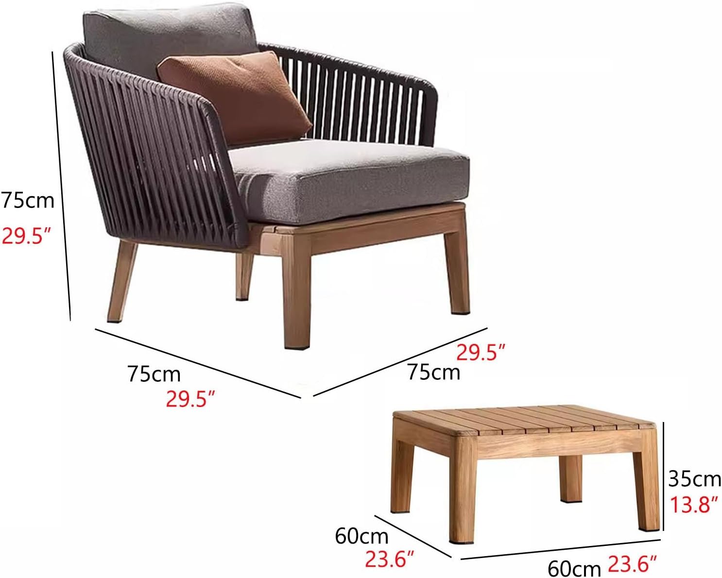 3 Piece Outdoor PE Rattan Bistro Chair Conversation Sets 