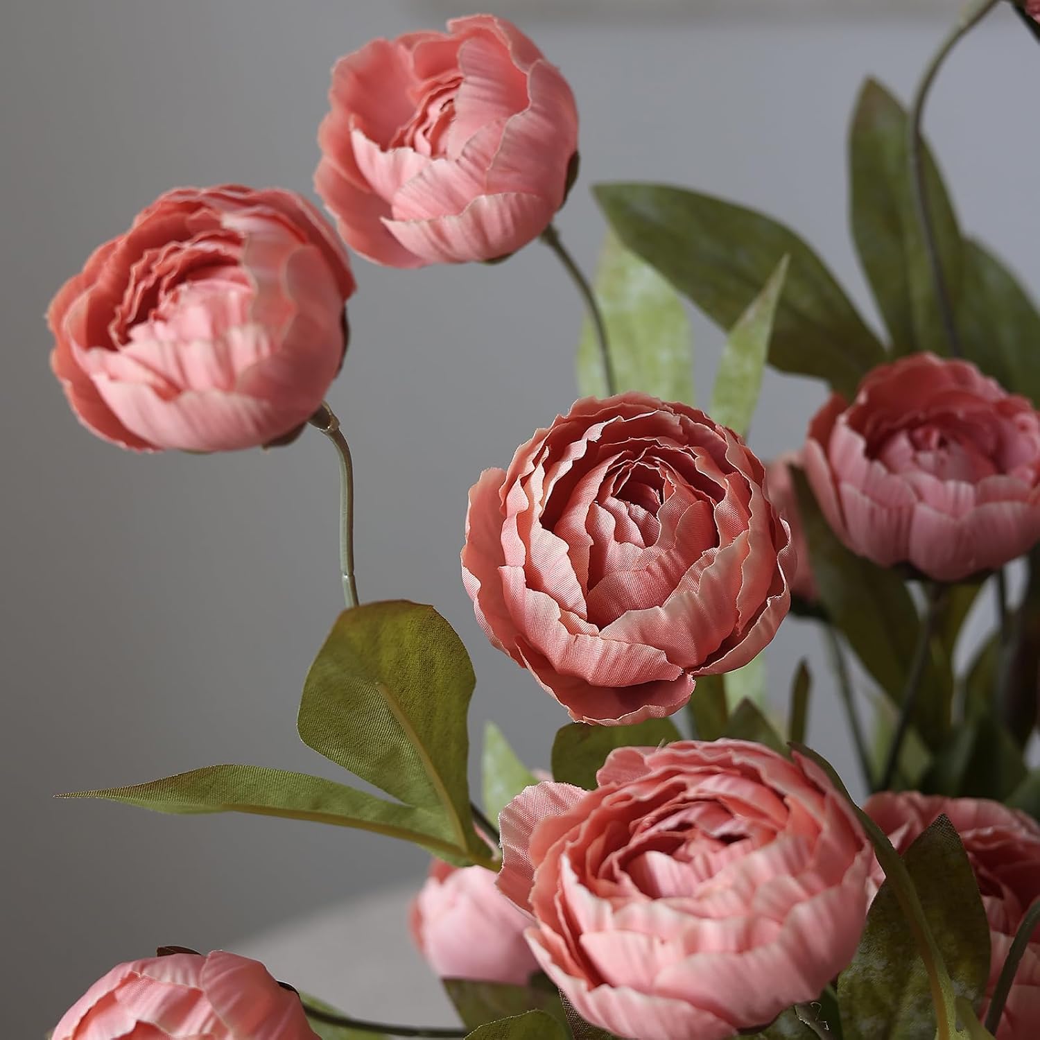 6 Pcs 27" Faux Silk Peony Artificial Flowers Stems for Vase (Dusty Pink) | Bulk Fake Peonies Branches with Stems, for DIY Bouquet Table Centerpieces Wedding Fillers Arrangements Shower Home Decoration