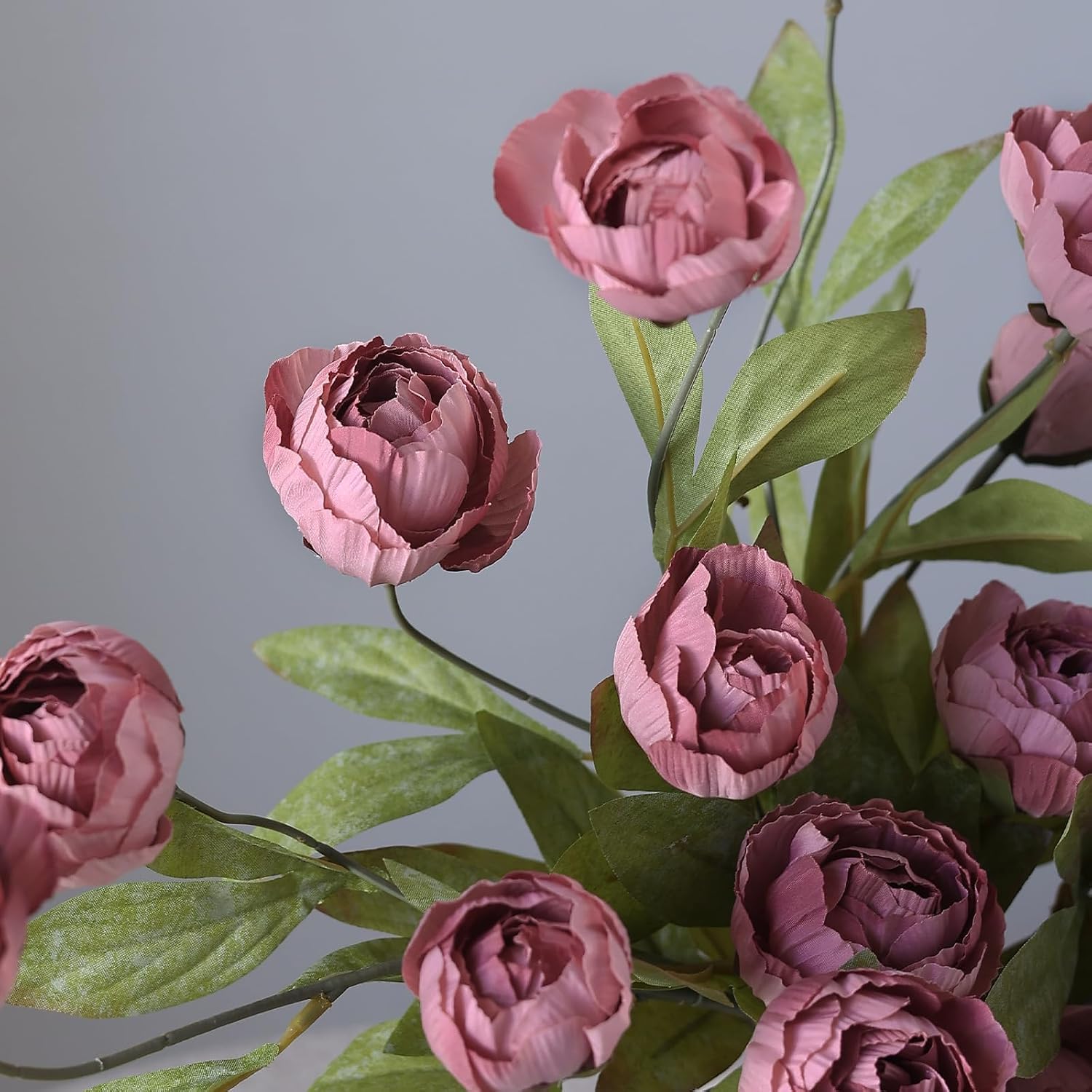 6 Pcs 27" Faux Silk Peony Artificial Flowers Stems for Vase (Warm Pink) | Bulk Fake Peonies Branches with Stems, for DIY Bouquet Table Centerpieces Wedding Fillers Arrangements Shower Home Decoration
