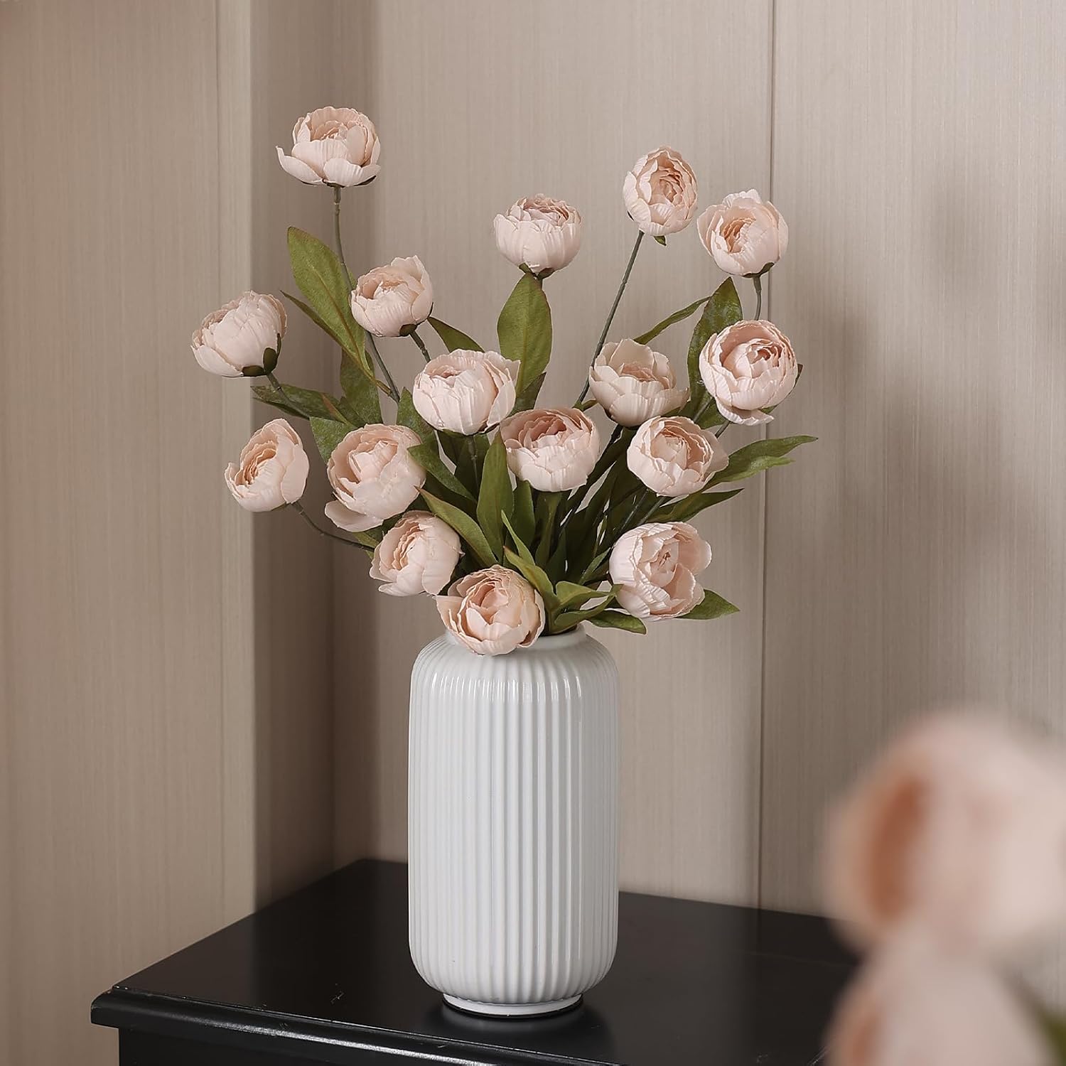 12 Pcs 27" Faux Silk Peony Artificial Flowers Stems for Vase | Bulk Fake Peonies Branches with Stems, for DIY Bouquet Table Centerpieces Wedding Fillers Arrangements Shower Home Decoration