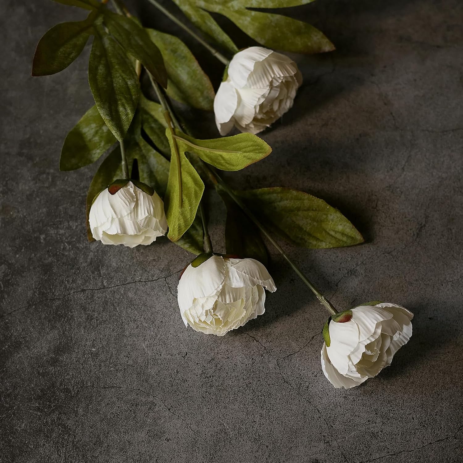 6 Pcs 27" Faux Silk Peony Artificial Flowers Stems for Vase (Cream) | Bulk Fake Peonies Branches with Stems, for DIY Bouquet Table Centerpieces Wedding Fillers Arrangements Shower Home Decoration