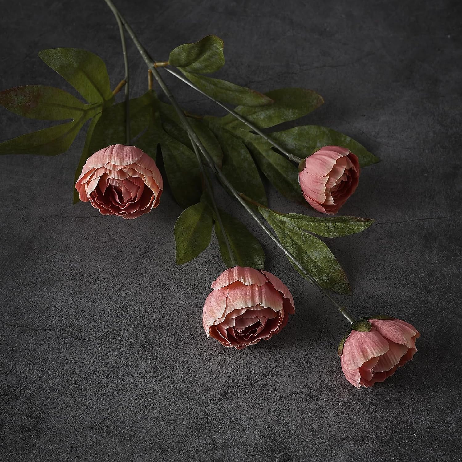 6 Pcs 27" Faux Silk Peony Artificial Flowers Stems for Vase (Dusty Pink) | Bulk Fake Peonies Branches with Stems, for DIY Bouquet Table Centerpieces Wedding Fillers Arrangements Shower Home Decoration