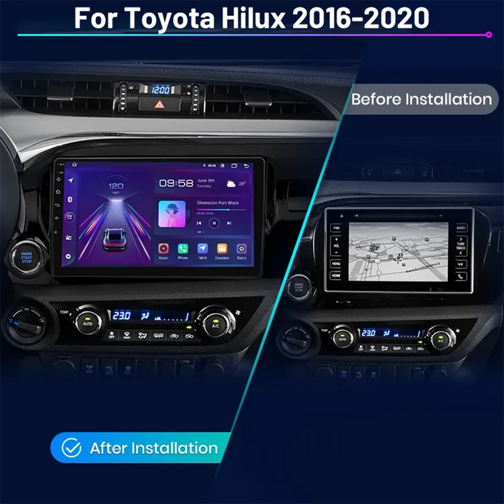 6+128G 48EQ DSP Car Radio For Toyota Hilux 2016 - 2020 Autoradio