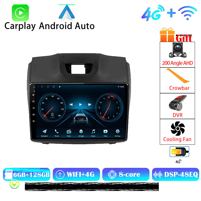 2Din Android Carplay Android Auto Wireless For Chevrolet Holden S10 TRAILBLAZER COLORADO ISUZU DMAX Android 16 