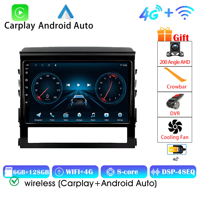 Car Radio Android 16 Player For Toyota Land Cruiser2011 2015-2020 Carplay Android Auto Wireless 8Core 4G WIFI