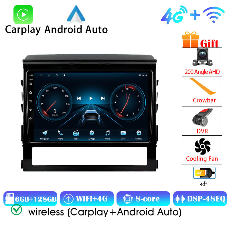 Car Radio Android 16 Player For Toyota Land Cruiser2011 2015-2020 Carplay Android Auto Wireless 8Core 4G WIFI