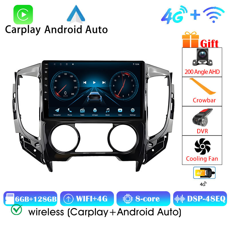 Android 16 Player For Mitsubishi Pajero Sport 3 L200 5 Triton 3 2015 2016 2017 2018 2019 Carplay Android Auto Wireless 8Core 4G Wifi