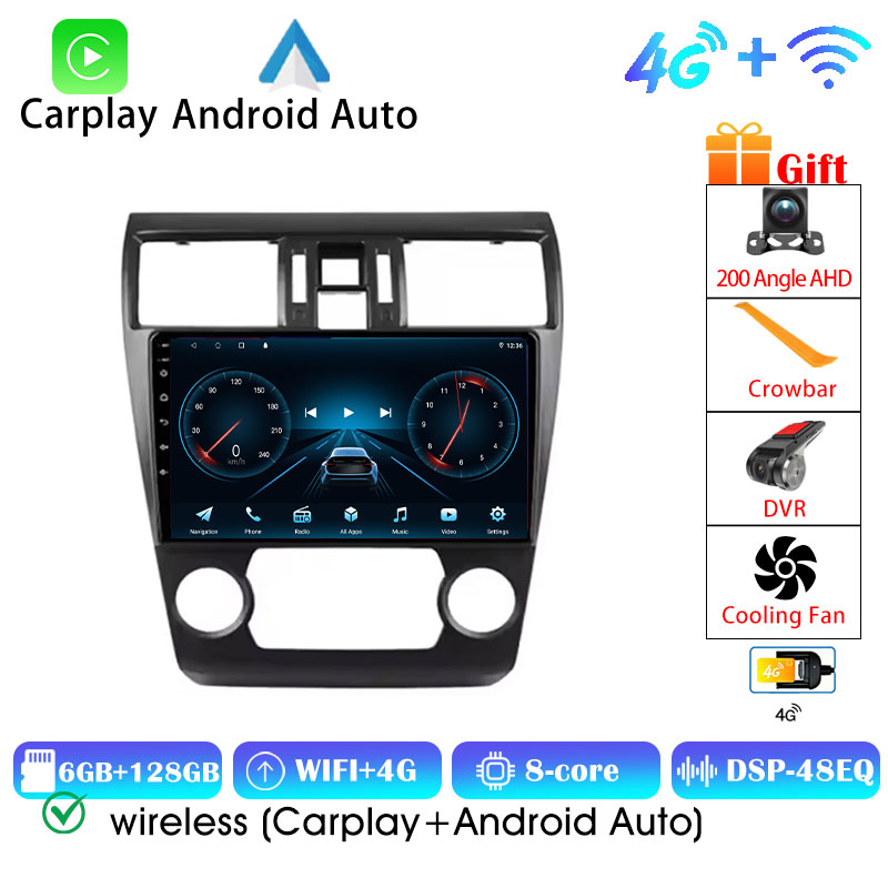 2Din Carplay Android Auto Wireless For Subaru Levorg VM 2014 - 2020 Android 16 Player 8Core 4G Wifi
