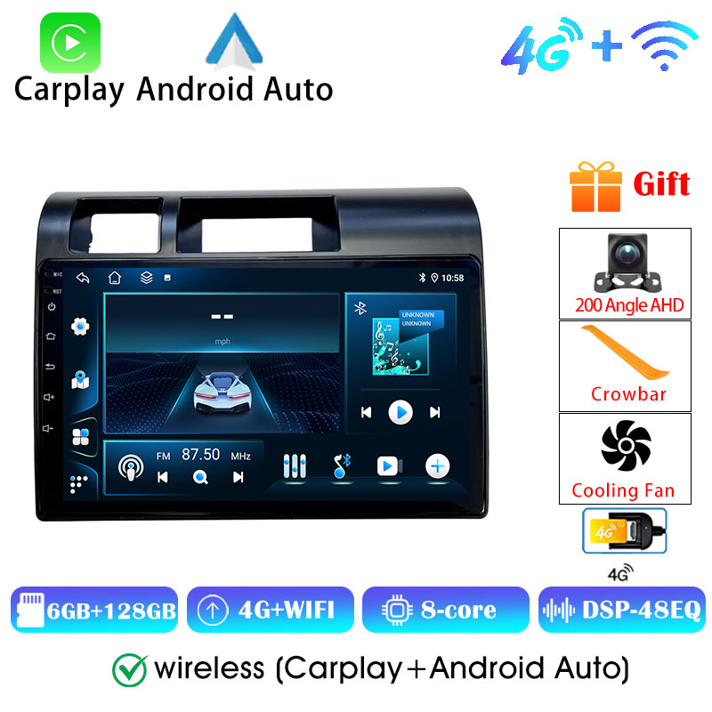 Carplay Android Auto Wireless For Toyota Land Cruiser70 Series 2023 2024 Android 16 Autoradio 8Core 6+128G AHD DVR