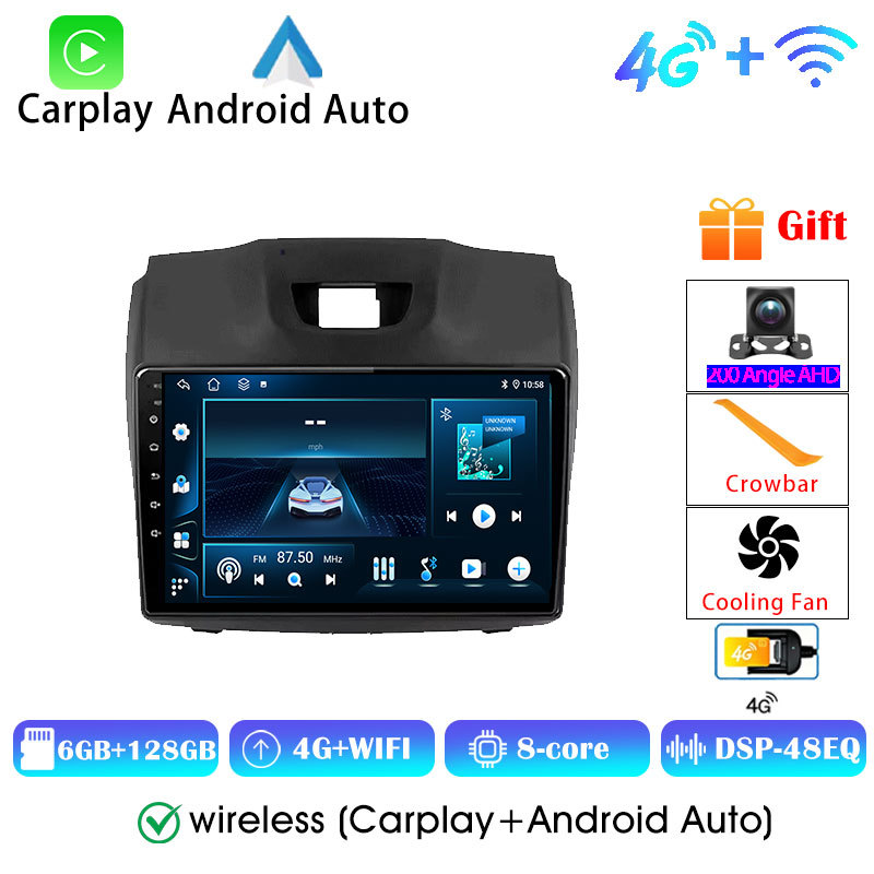 2Din Android Carplay Android Auto Wireless For Chevrolet Holden S10 TRAILBLAZER COLORADO ISUZU DMAX Android 16 
