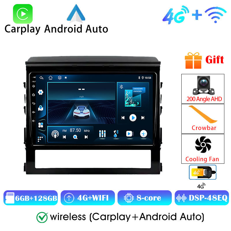 Car Radio Android 16 Player For Toyota Land Cruiser2011 2015-2020 Carplay Android Auto Wireless 8Core 4G WIFI