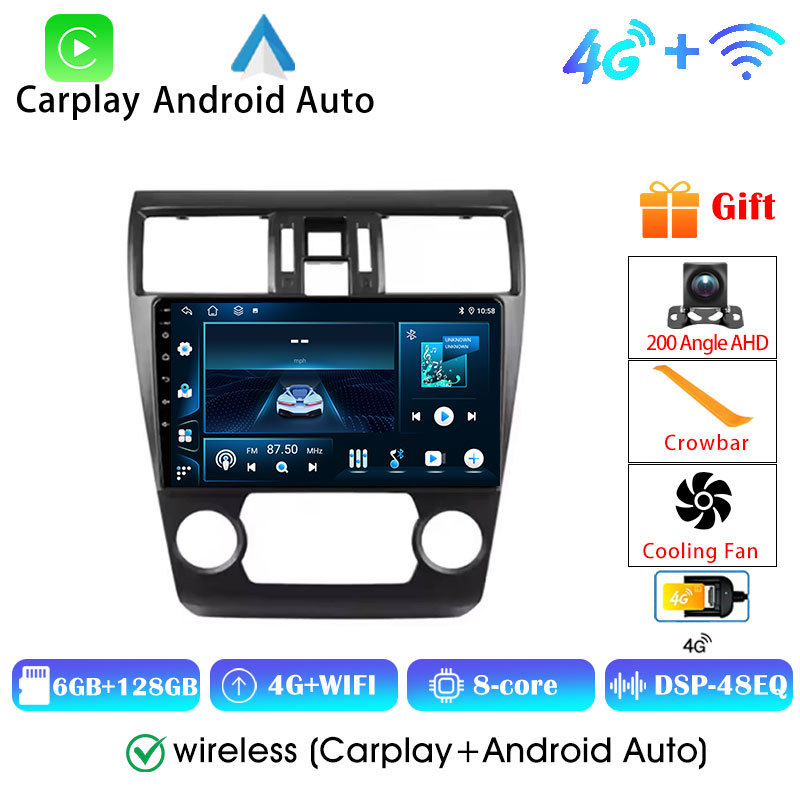 2Din Carplay Android Auto Wireless For Subaru Levorg VM 2014 - 2020 Android 16 Player 8Core 4G Wifi