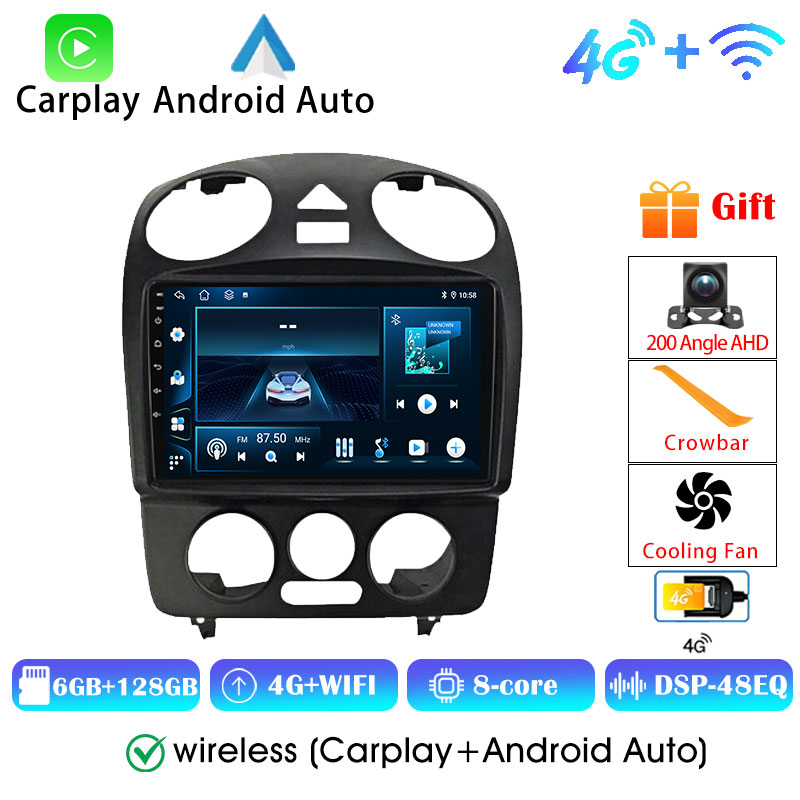 Android 16 Player Car Radio For VW Volkswagen Beetle 2000 - 2012 Multimedia Automotive 8Core 6+128G