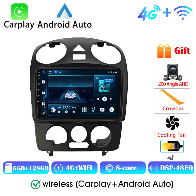 Android 16 Player Car Radio For VW Volkswagen Beetle 2000 - 2012 Multimedia Automotive 8Core 6+128G
