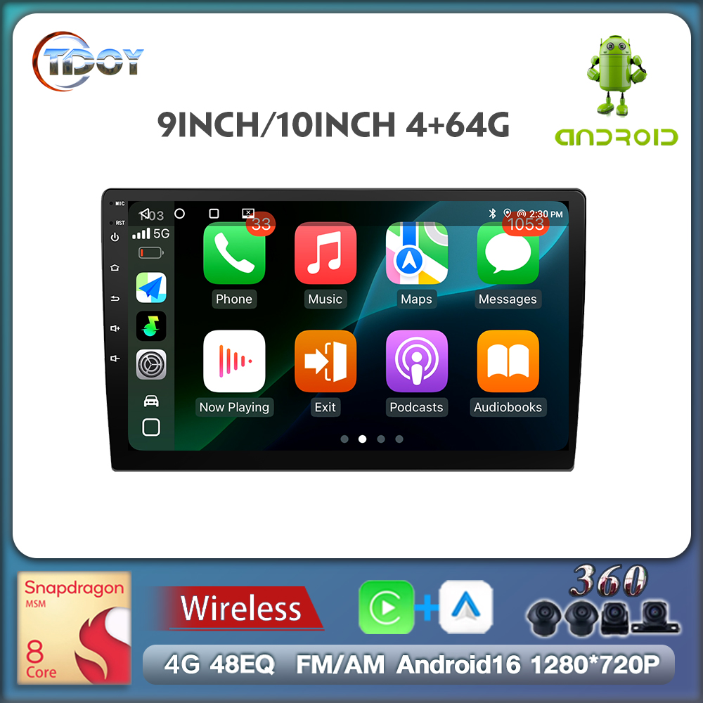 Andorid 16 Player Autoradio 8+128G 360Vertion Car Radio Multimedia FM/AM 360Camera USB