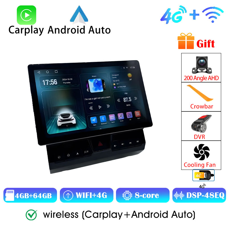 Carplay Android Auto Wireless 11.5" For Toyota Land Cruiser LC70 LC76 LC79 2007-2024 8Core 2K Screen Car Radio Autoradio