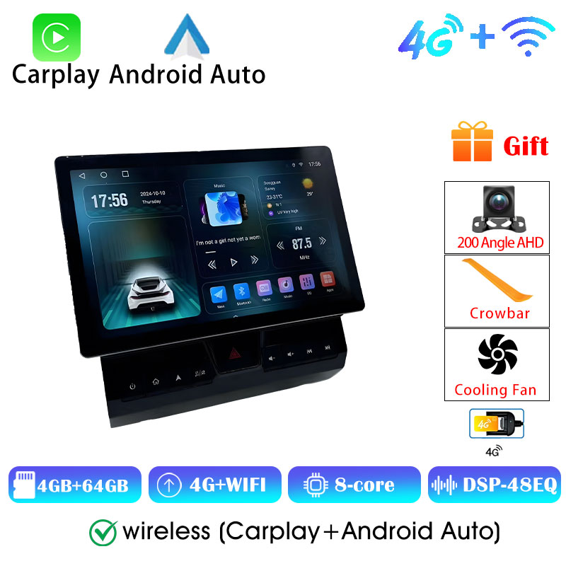 Carplay Android Auto Wireless 11.5" For Toyota Land Cruiser LC70 LC76 LC79 2007-2024 8Core 2K Screen Car Radio Autoradio
