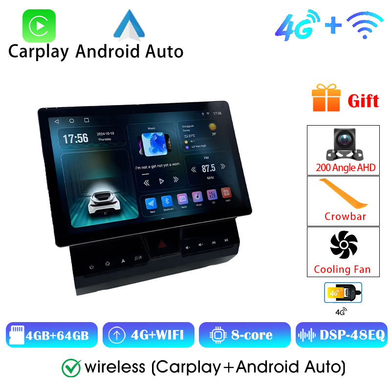 Carplay Android Auto Wireless 11.5" For Toyota Land Cruiser LC70 LC76 LC79 2007-2024 8Core 2K Screen Car Radio Autoradio