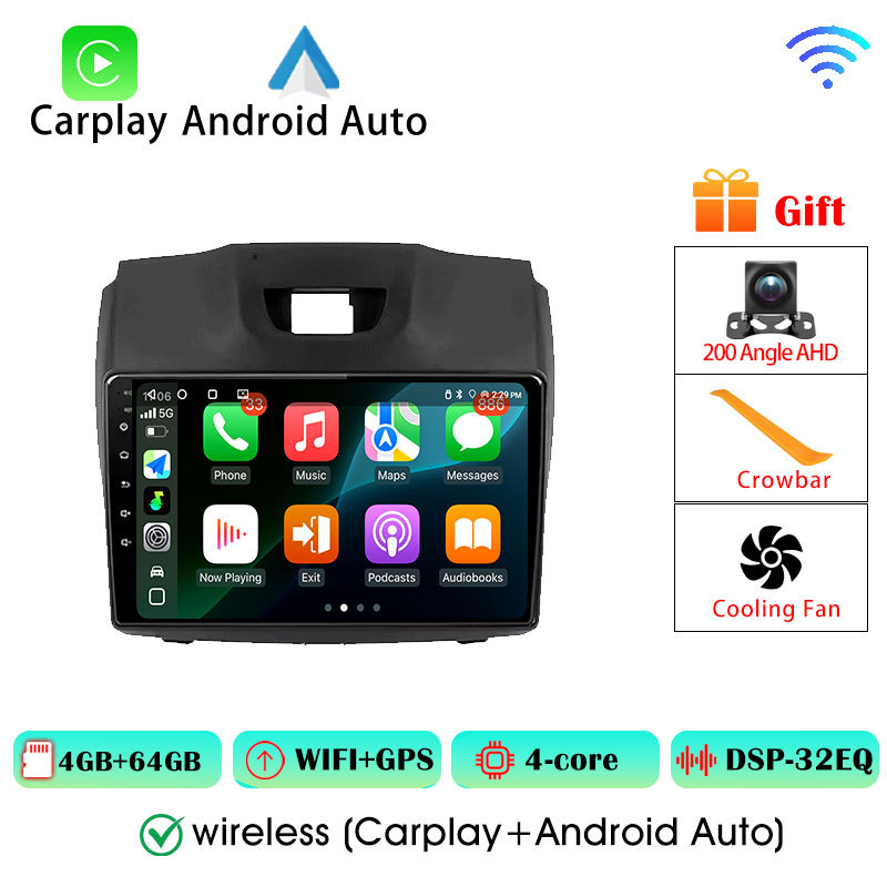2Din Android Carplay Android Auto Wireless For Chevrolet Holden S10 TRAILBLAZER COLORADO ISUZU DMAX Android 16
