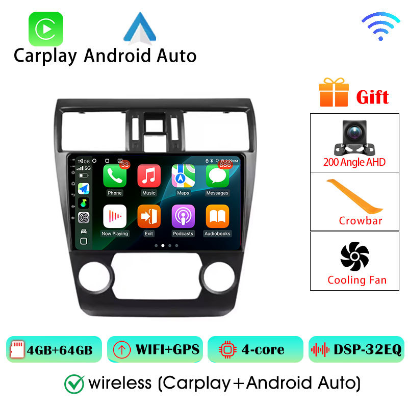 2Din Carplay Android Auto Wireless For Subaru Levorg VM 2014 - 2020 Android 16 Player 8Core 4G Wifi