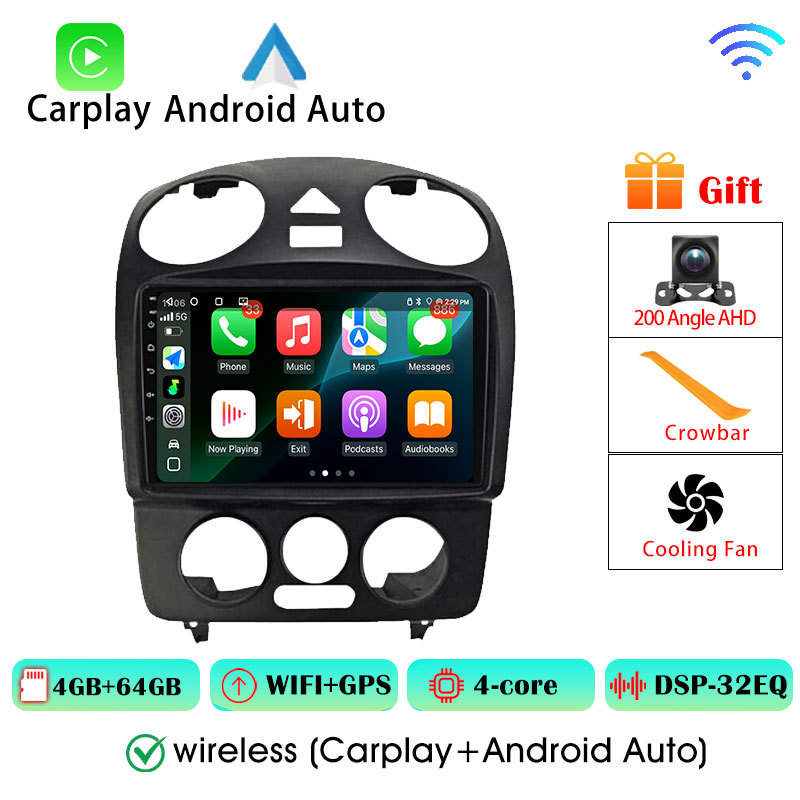 Android 16 Player Car Radio For VW Volkswagen Beetle 2000 - 2012 Multimedia Automotive 8Core 6+128G