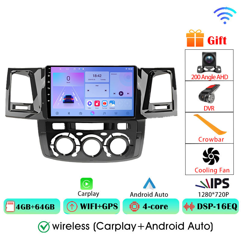 2Din Android 8+128G 4G WIFI For Toyota Fortuner HILUX Revo Vigo 2007-2015 Autoradio Multimedia Player