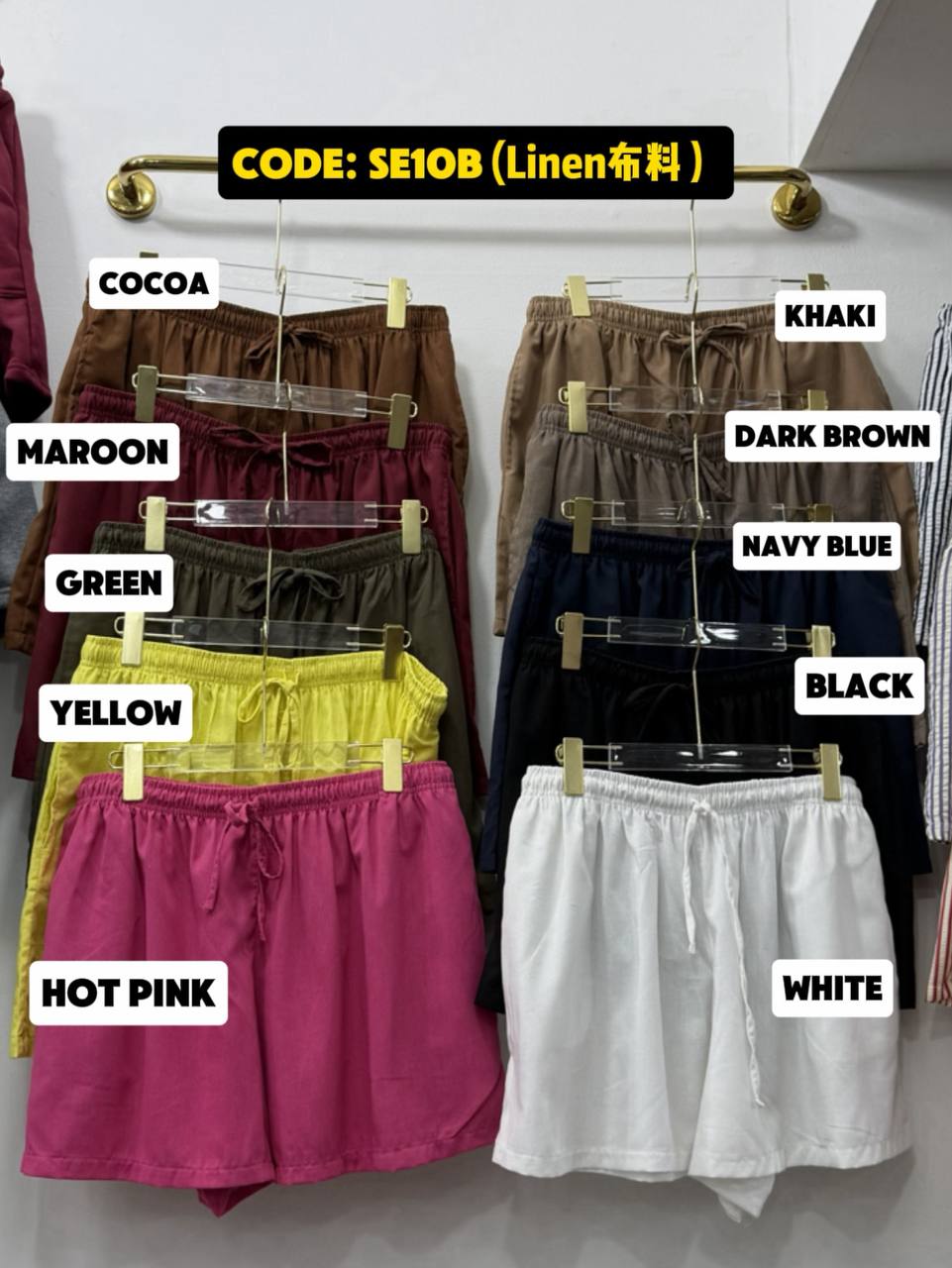 SE10 Basic LINEN short pants