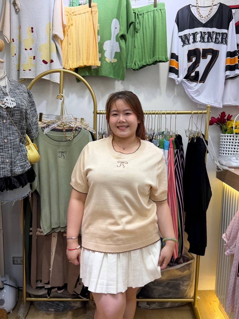 CH11 Ribbon Knit Top