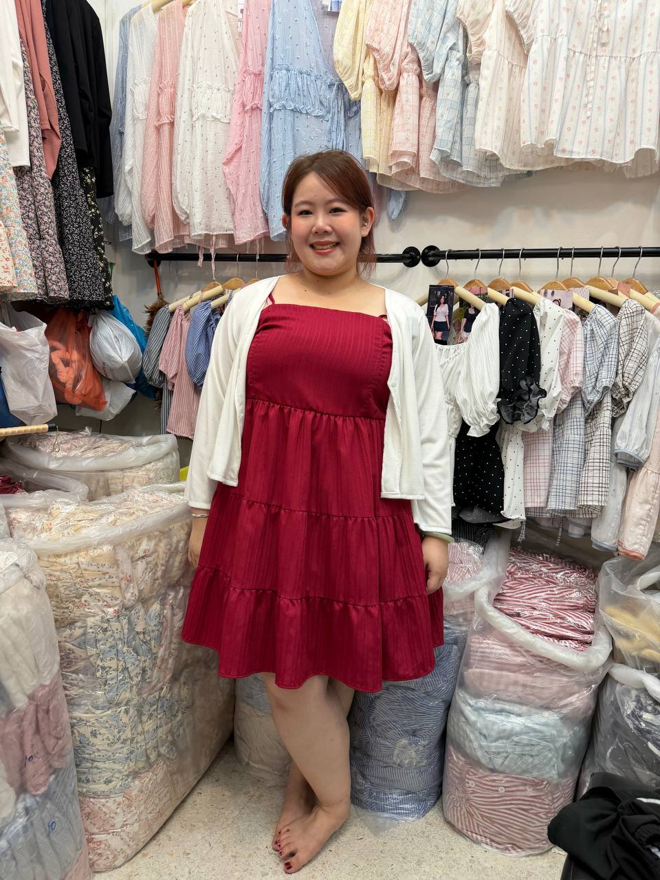 LC179 Basic Dress w Cardigan 