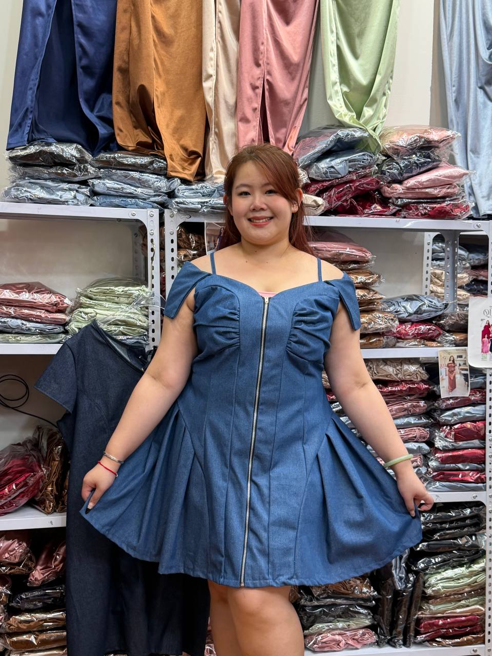 DR13 blue belle Denim dress