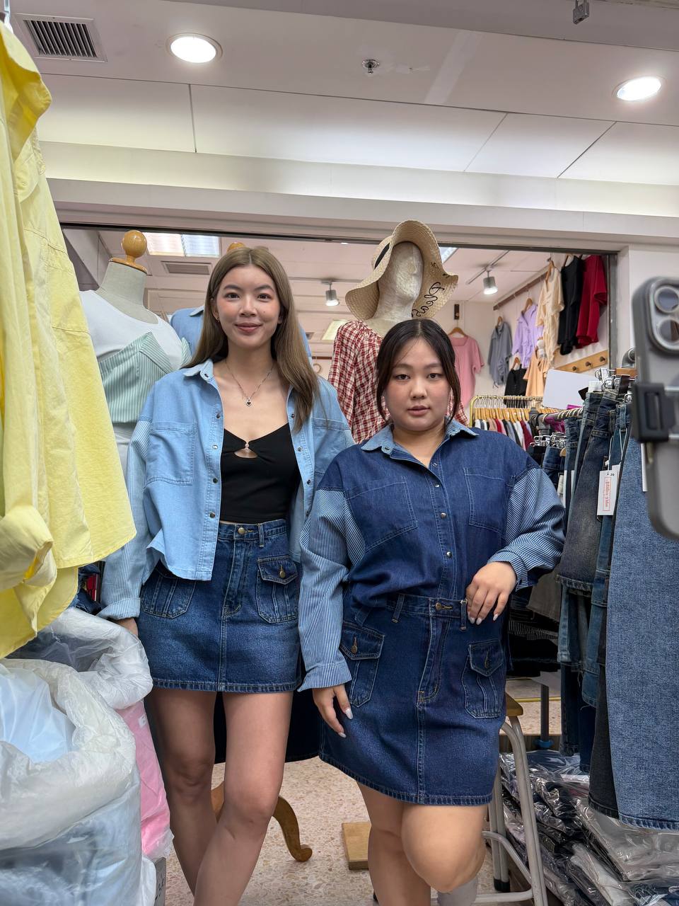 SP218 short denim blouse