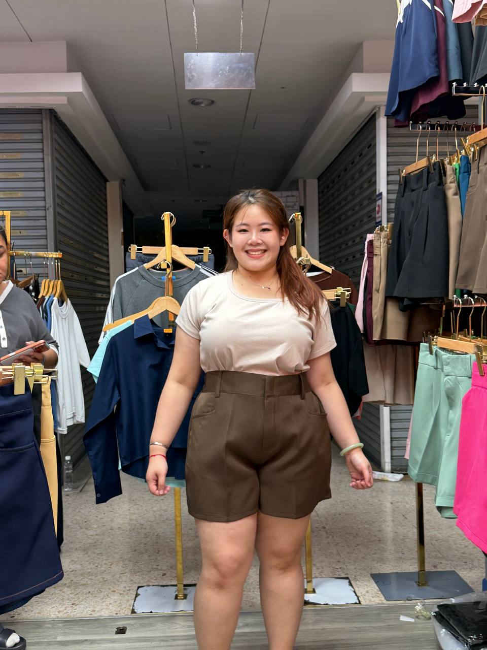 BT318 Mocha High waist shorts 