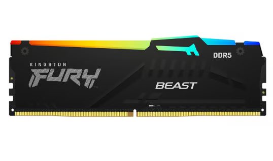 Kingston FURY Beast RGB 32GB (16GB x 2) DDR5 6000MHz CL30 #KF560C30BBEAK2-32