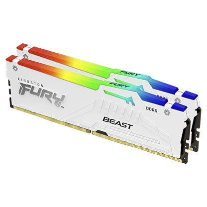 Kingston FURY Beast RGB DDR5 White 32GB (16GB x 2) 6000MHz CL30 #KF560C30BWEAK2-32