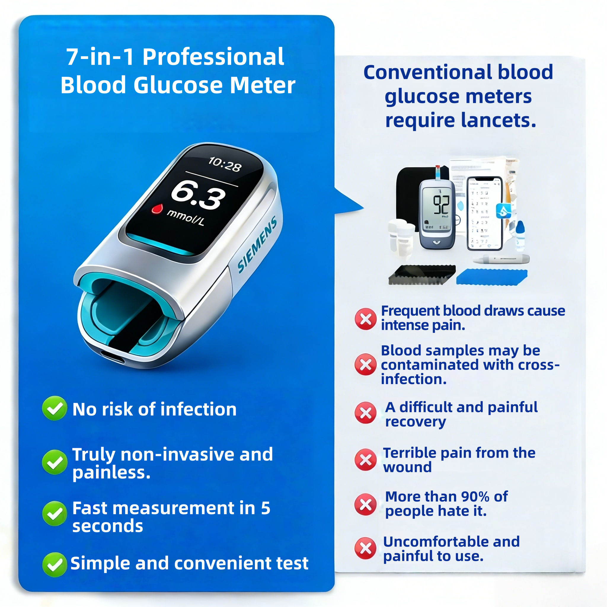 🔥Advanced German Technology 2026🔥 Siemens™ Non-Invasive Smart Glucometer: Fast, Painless, and Needle-Free Blood Glucose Measurement🔥
