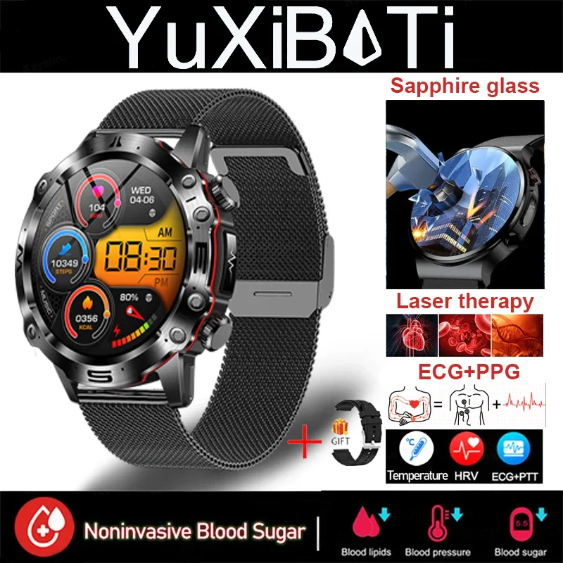 SMART WATCHES WITH AI MEDICAL DIAGNOSTICS - 2025 NEW WATCHES WITH BLOOD LIPID, URIC ACID, BLOOD GLUCOSE MEASUREMENT - EKG+PPG, FITNESS TRACKER